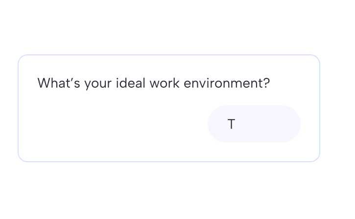 Our AI creates and asks tailored screening questions