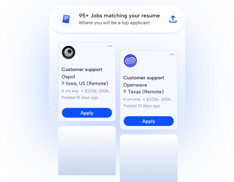 Get job matches based on resume